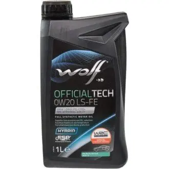 Фото officialtech 0w20 ls-fe 1lx12 Wolf 8339271 OFFICIALTECH 0W20 LS-FE 1Lx12 Wolf 8339271