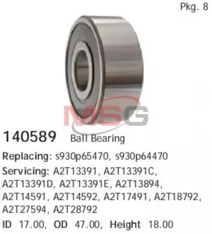 Подшипник шариковый d>30 CARGO 140589