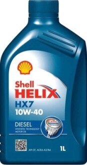 Олива двигуна 1L Helix Diesel HX7 10W40 (ACEA A3/B3, A3/B4 MB 229.3 VW 505.00 RN 0710) SHELL 550046646