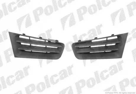 Решітка в бампері ліва+правий Polcar 6013273J