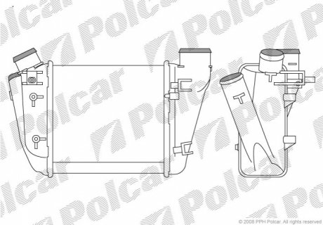 Радиатор воздуха (интеркулер) Polcar 1325J83X (фото 1)