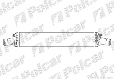 Радиатор воздуха (интеркулер) Polcar 1337J82X (фото 1)