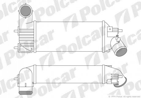 Радиатор воздуха (интеркулер) Polcar 2332J8-1