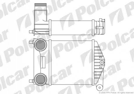 Радиатор воздуха (интеркулер) Polcar 3017J81X (фото 1)