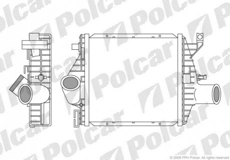 Радіатор повітря (Інтеркулер) Polcar 5012J82X