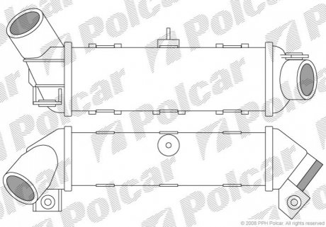 Радіатор повітря (Інтеркулер) Polcar 6713J81X (фото 1)