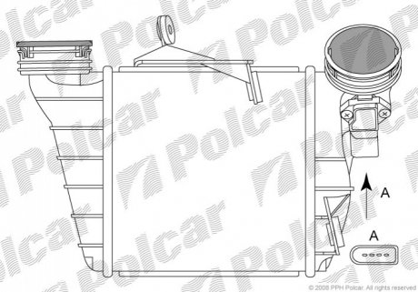 Радиатор воздуха (интеркулер) Polcar 6730J8-1