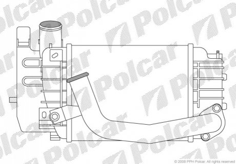 Радиатор воздуха (интеркулер) Polcar 8105J81X (фото 1)