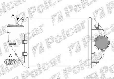 Радиатор воздуха (интеркулер) Polcar 9548J83X