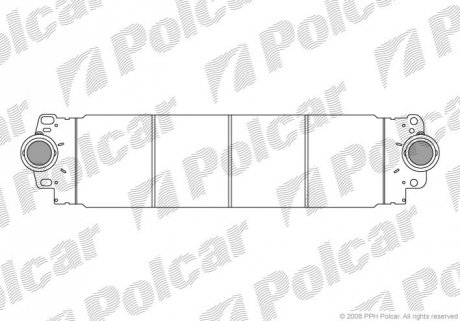 Радіатор повітря (Інтеркулер) Polcar 9568J81X (фото 1)