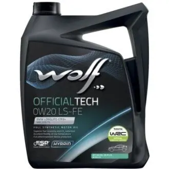 Фото officialtech 0w20 ls-fe 4lx4 Wolf 8339370 OFFICIALTECH 0W20 LS-FE 4Lx4 Wolf 8339370