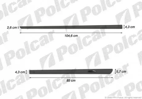 Накладки бічні компл. правий Polcar 99LBP414
