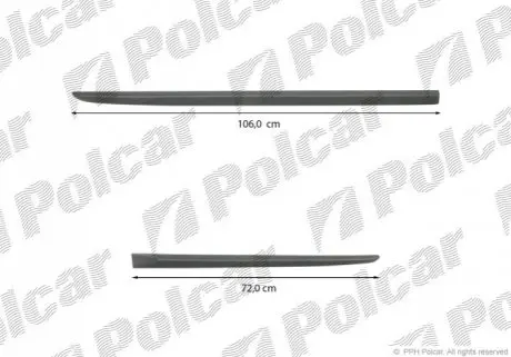 Накладки бічні компл. правий Polcar 99LBP432