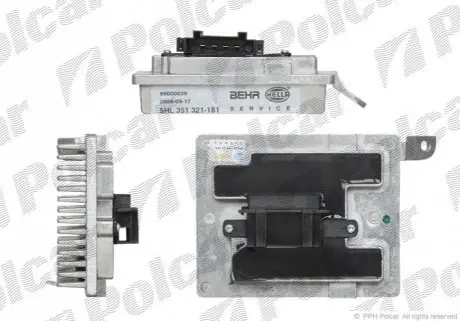 Фото регулятор вентилятора кабины Polcar 5040KST3X Регулятор вентилятора кабины Polcar 5040KST3X