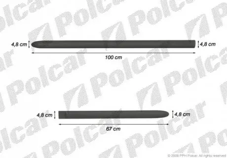 Накладки бічні компл. лівий Polcar 99LBL402