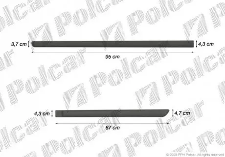 Накладки бічні компл. лівий Polcar 99LBL405