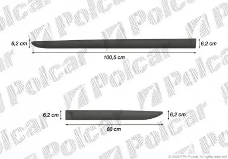 Накладки бічні компл. лівий Polcar 99LBL406