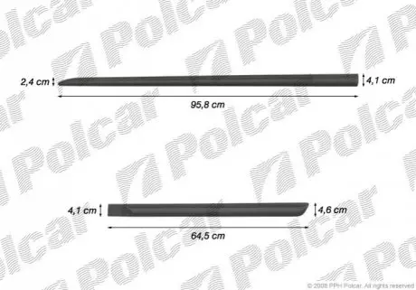 Накладки бічні компл. лівий Polcar 99LBL411
