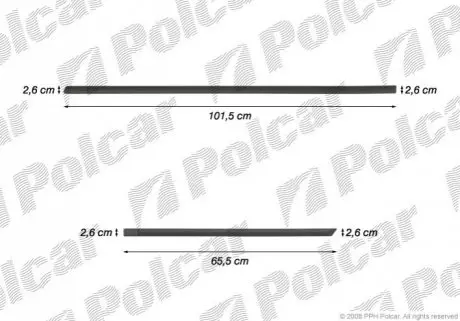 Накладки бічні компл. лівий Polcar 99LBL413
