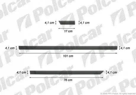 Накладки бічні компл. лівий Polcar 99LBL415