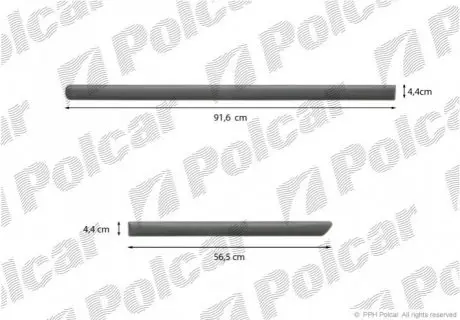Накладки бічні компл. лівий Polcar 99LBL428