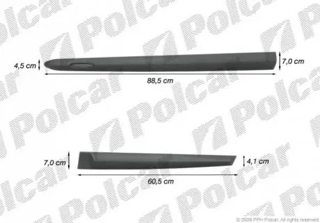 Накладки бічні компл. лівий Polcar 99LBL421