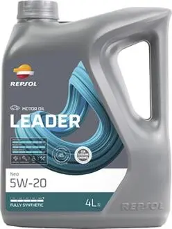 Фото rp leader neo 5w-20 (5х4л) Repsol RPP0100HGB RP LEADER NEO 5W-20 (5х4Л) Repsol RPP0100HGB