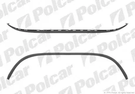 Спойлер бампера переднього Polcar 601425