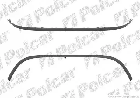 Спойлер бампера переднего Polcar 603525