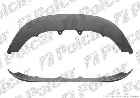 Спойлер бампера переднего Polcar 672425