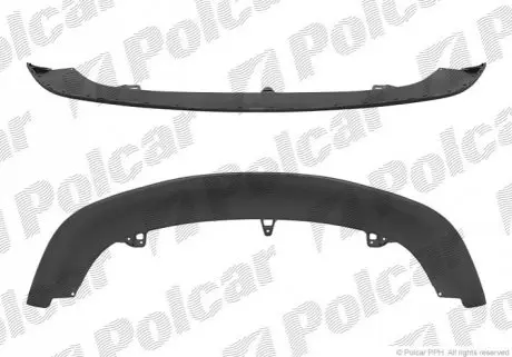 Спойлер бампера переднього Polcar 957925