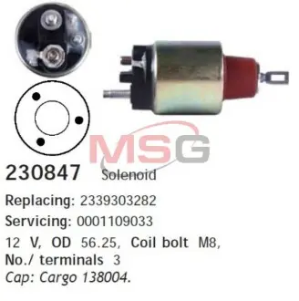 Втягуюче реле стартера CARGO 230847