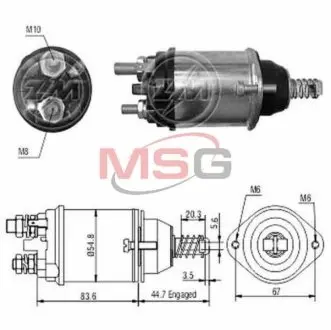 Втягивающее реле стартера ZM ZM616