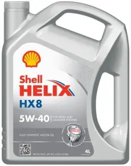 Олива моторна 5W-40 4L HELIX HX8 API SN/CF, ACEA A3/B4,MB 229.3,RN0700/0710,VW 502.00/505.00 SHELL 550052837