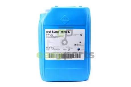 Олива двигуна 20L SuperTronic K 5W30 (ACEA C3 API SN BMW LL-04 VW 504 00/507 00 MB 229.51 Porsche C30) ARAL 15DBC5