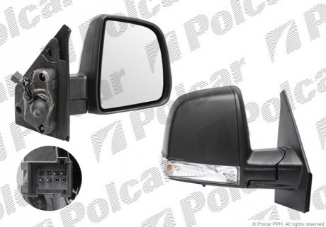 Зеркало наружное правый Polcar 55U1521M (фото 1)