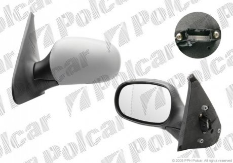 Зеркало наружное правый Polcar 6015524M (фото 1)