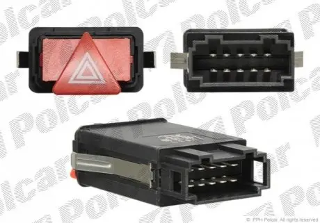 Вимикач аварійного сигналу Audi A6 97-05 Polcar 1327P-30