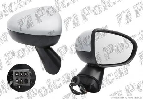 Зеркало наружное правый Polcar 5546524M