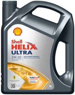 Олива двигуна 4L Helix Ultra 5W30 (ACEA A3/B3, A3/B4 BMW L-01 MB 229.5/226.5 VW 502.00/505.00 RN0700/0710) SHELL 550046268