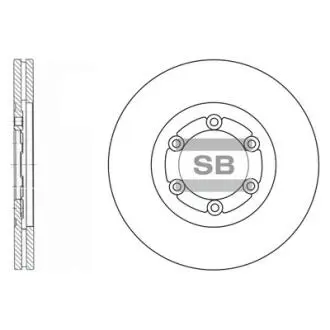 Диск гальмівний передній Hi-Q (SANGSIN) SD2008