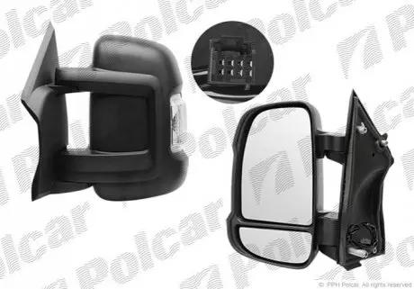 Зеркало наружное левый Polcar 577051-M