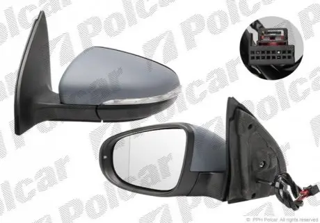 Фото зеркало наружное левый Polcar 9518514M Зеркало наружное левый Polcar 9518514M