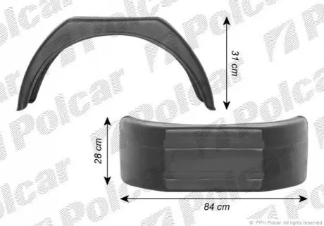 Крило заднє ліве=правий Polcar 99BLUN-1