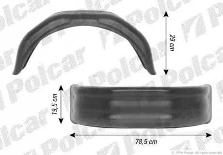 Крило заднє ліве=правий Polcar 99BLUN-4