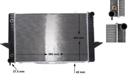 Радиатор 388 mm VOLVO MAHLE / KNECHT CR164000S