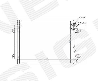 Радіатор кондиціонера VW CC 11-17 Signeda RC94832