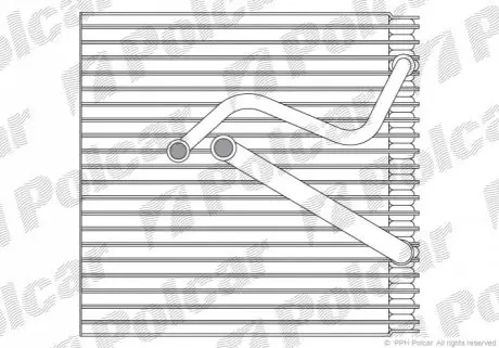 Випарювач кондиціонера Audi A3, TT Seat Alhambra Skoda Octavia, Yeti VW Caddy 1.0-3.6 02.03- Polcar 1331P8-1