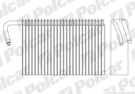 Фото испаритель кондиционера Polcar 2016P8-2 Испаритель кондиционера Polcar 2016P8-2