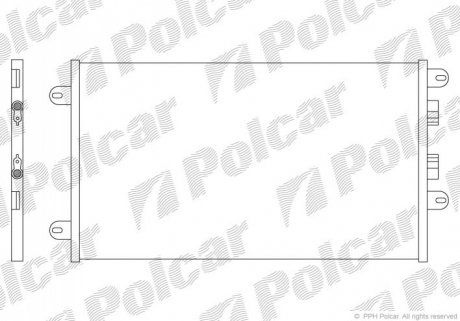 Радиатор кондиционера Polcar 1404K8C1